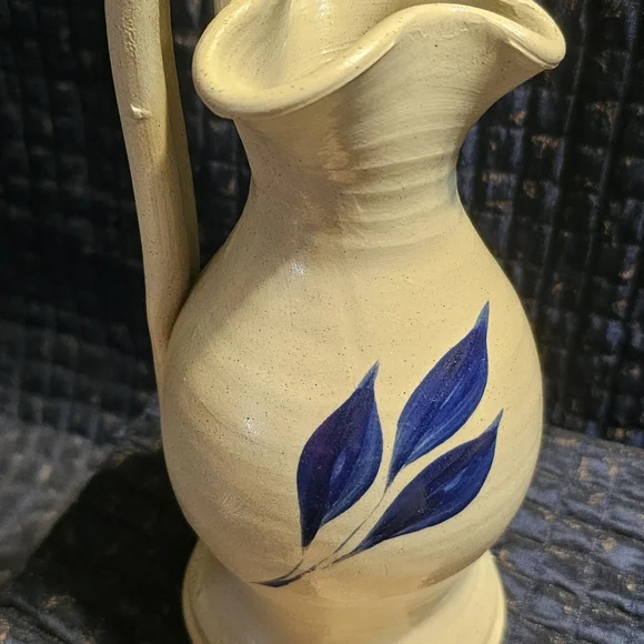 Hand Crafted Cobalt Salt Glaze Pitchers (Selling As Set) - Picture 5 of 10